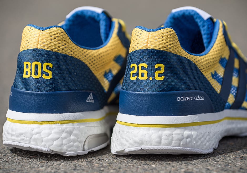 adidas adizero adios boost 3 boston marathon 2017 Adidas Adios Boston 2017   B.A.A.’s  blue and yellow. 